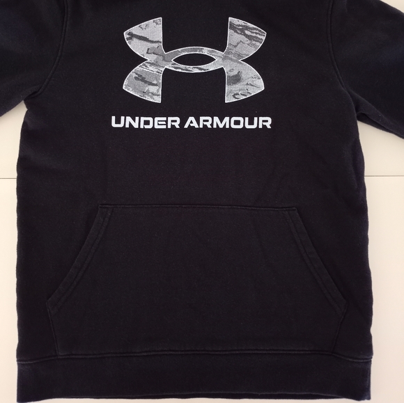Under Armour Loose Fit Black Camo Hoodie Boys Size Large - Picture 8 of 12